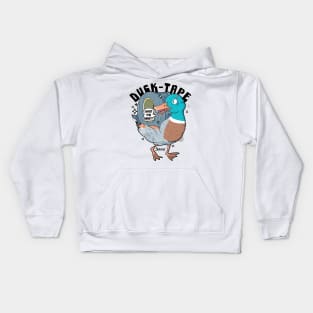 Duck-tape duck pun Kids Hoodie